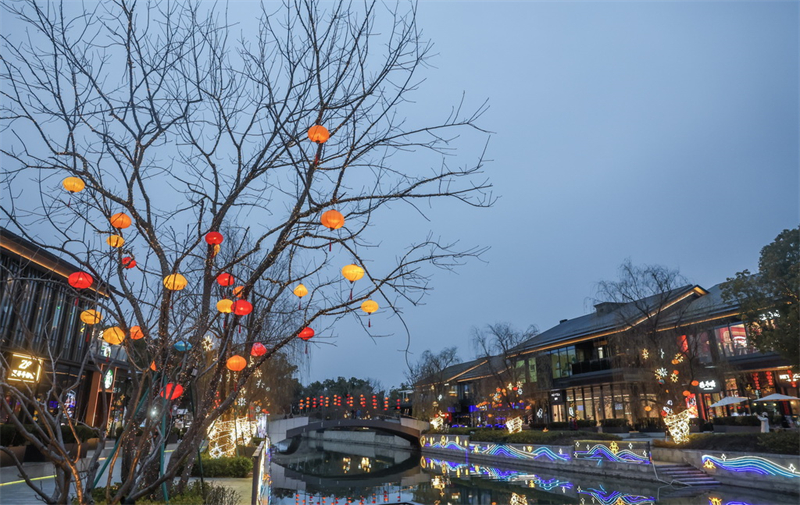 Zhejiang : des lanternes ornées à Jiaxing pour célébrer la prochaine fête des Lanternes