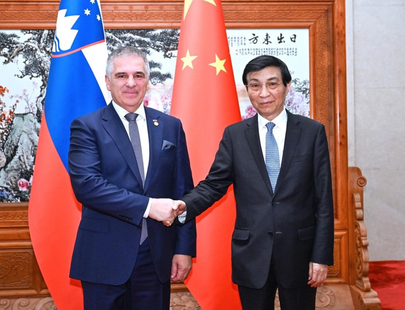 Le plus haut législateur et le plus haut conseiller politique chinois rencontrent le président du Conseil national slovène