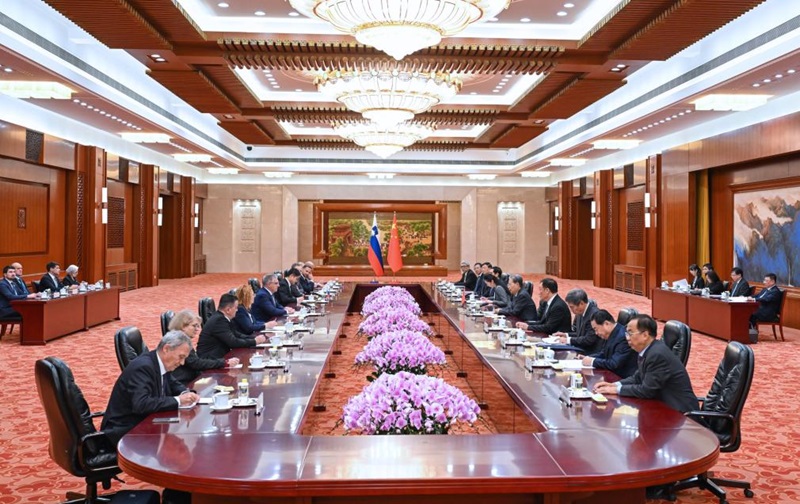 Le plus haut législateur et le plus haut conseiller politique chinois rencontrent le président du Conseil national slovène