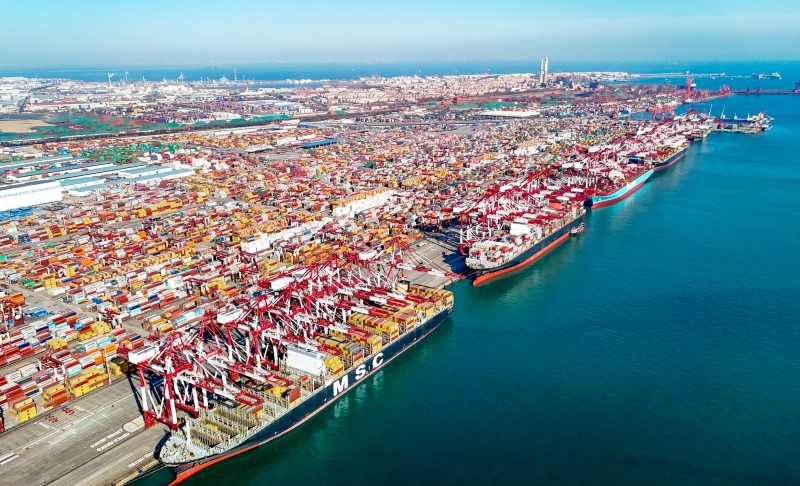 Shandong : le port de Qingdao dépassera les 700 millions de tonnes de fret en 2025