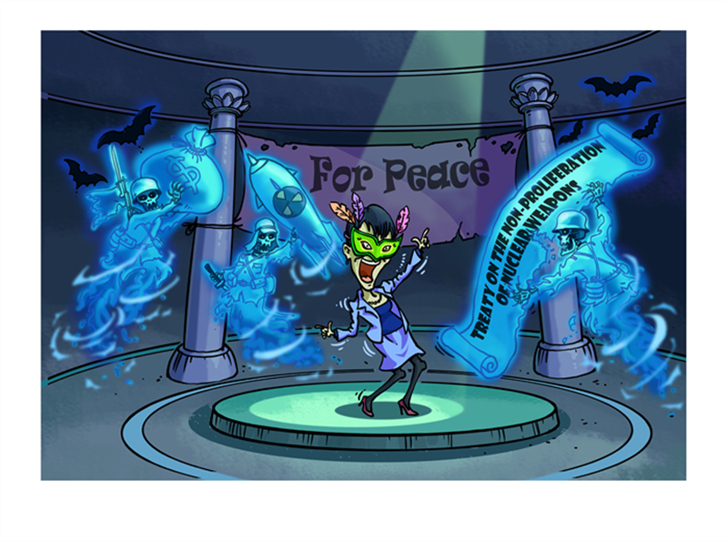 Commentaire illustré sur les ambitions du militarisme japonais : « Le masque de la paix »