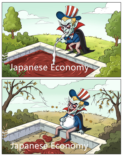 Commentaire illustré de la « saignée à blanc » du Japon à blanc par les États-Unis : qui va payer la note ?
