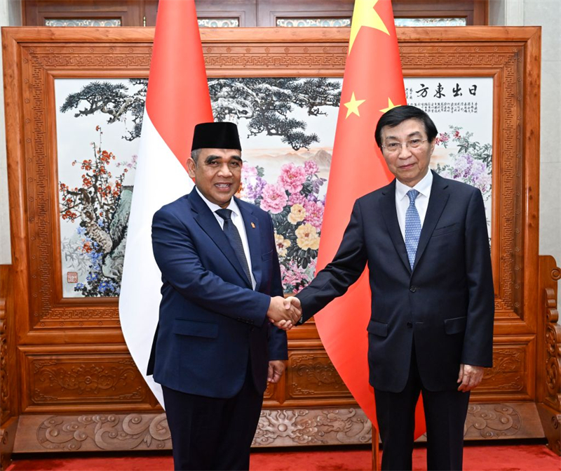 Le plus haut conseiller politique chinois rencontre le président de l'Assemblée consultative du peuple de l'Indonésie